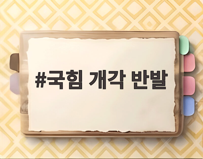국힘 개각 반발, 법무장관 지명과 공소취소 논란의 전말 1 국힘 개각 반발