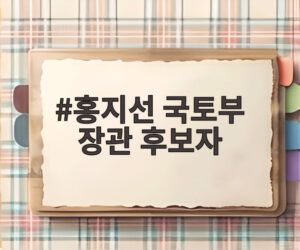 홍지선 국토부 장관 후보자