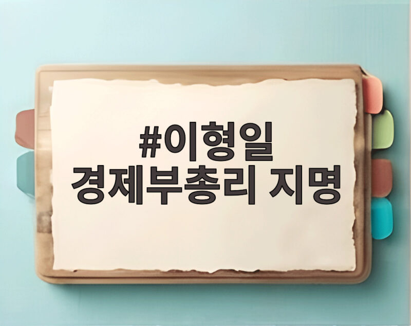 이형일 경제부총리 지명 어떻게 달라지나 새 경제사령탑 과제는 1 이형일 경제부총리 지명