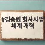 김승원 형사사법 체계 개혁 검찰 직접수사권 폐지와 중대범죄수사청 출범 김승원 형사사법 체계 개혁