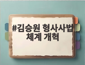김승원 형사사법 체계 개혁
