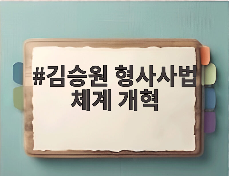김승원 형사사법 체계 개혁