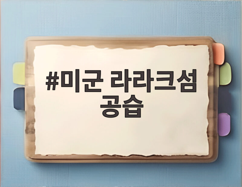 미군 라라크섬 공습