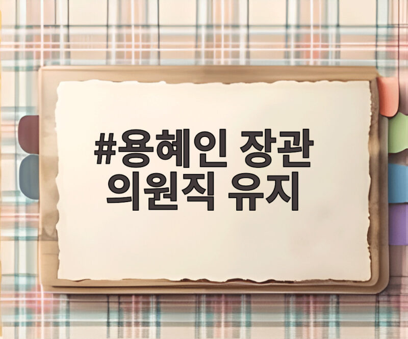 용혜인 장관 의원직 유지 비례대표 관행 깨나 논란 1 용혜인 장관 의원직 유지