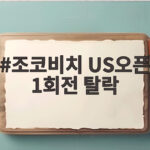 조코비치 US오픈 1회전 탈락
