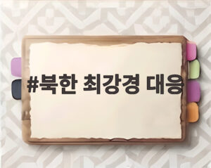 북한 최강경 대응