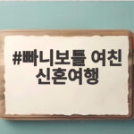 빠니보틀 여친 신혼여행