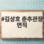 김상호 춘추관장 면직 전말과 청와대 후속 조치 김상호 춘추관장 면직