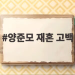 양준모 재혼 고백