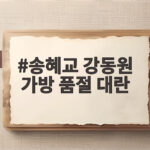 송혜교 강동원 가방 품절 대란 완벽 정리 송혜교 강동원 가방 품절 대란