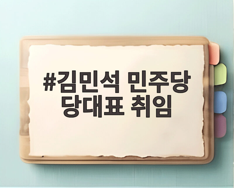 김민석 민주당 당대표 취임