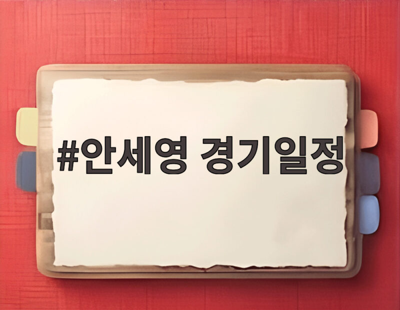 안세영 경기일정