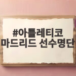 아틀레티코 마드리드 선수명단 관심 집중 이강인 라리가 데뷔전 응원 정보 총정리 아틀레티코 마드리드 선수명단