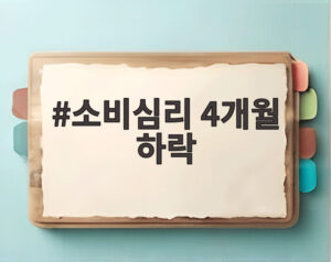 소비심리 4개월 하락