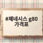 제네시스 g80 가격표