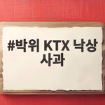 박위 KTX 낙상 사과