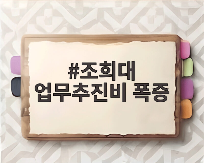 조희대 업무추진비 폭증 30배 급증 논란, 상세 내역 첫 공개 이후 더 커진 의문 1 조희대 업무추진비 폭증