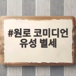 원로 코미디언 유성 별세