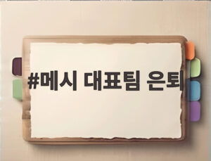 메시 대표팀 은퇴