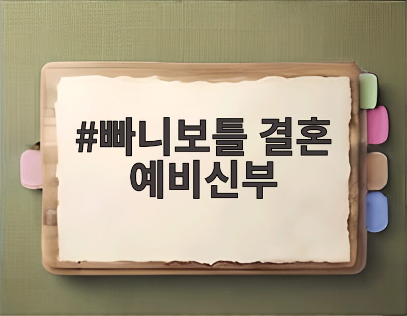 빠니보틀 결혼 예비신부
