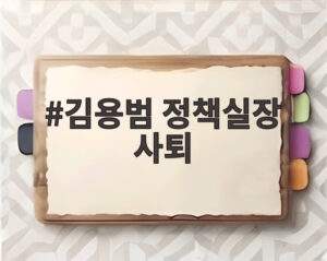 김용범 정책실장 사퇴