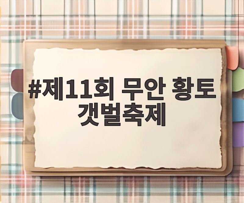 제11회 무안 황토 갯벌축제 인기 이어 더 풍성해진 2026 축제 일정 1 제11회 무안 황토 갯벌축제