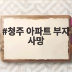 청주 아파트 부자 사망 사건 CCTV에 찍힌 충격적 장면 청주 아파트 부자 사망