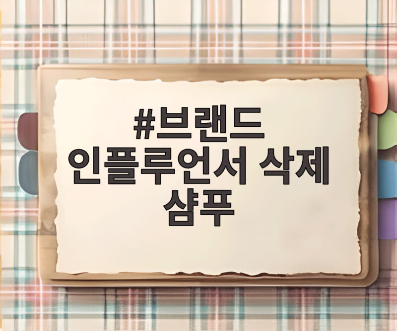 브랜드 인플루언서 삭제 샴푸