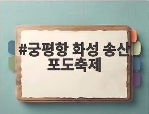 궁평항 화성 송산 포도축제