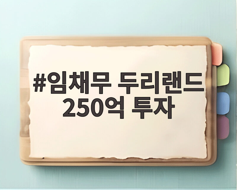 임채무 두리랜드 250억 투자