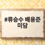 류승수 배용준 미담