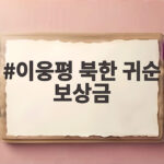 이웅평 북한 귀순 보상금 15억 6천만원의 행방과 아내의 고백 이웅평 북한 귀순 보상금