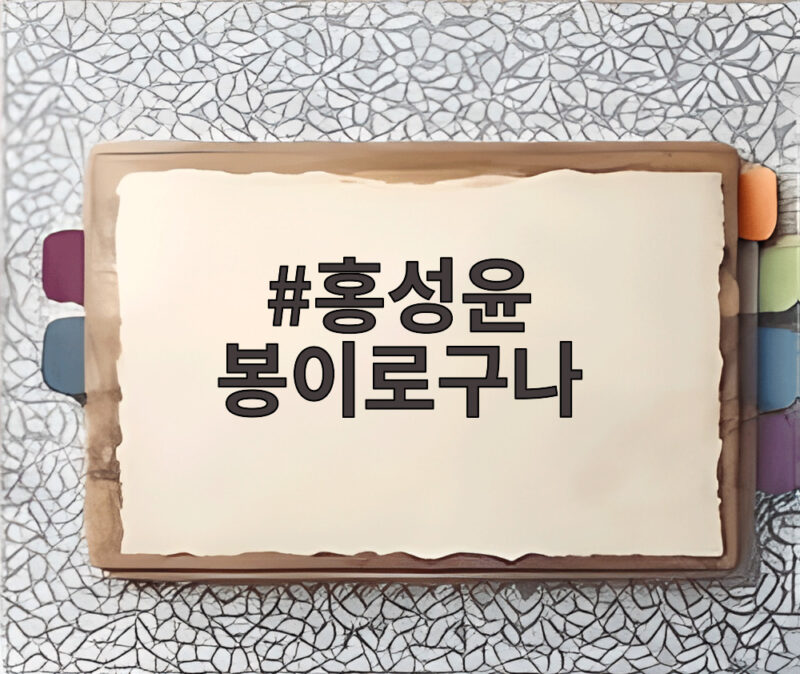 홍성윤 봉이로구나