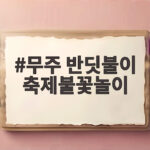 무주 반딧불이 축제불꽃놀이