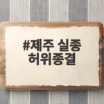 제주 실종 허위종결