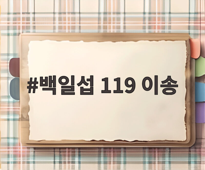 백일섭 119 이송 사흘간 대소변 못 본 사연과 가족의 보살핌 1 백일섭 119 이송