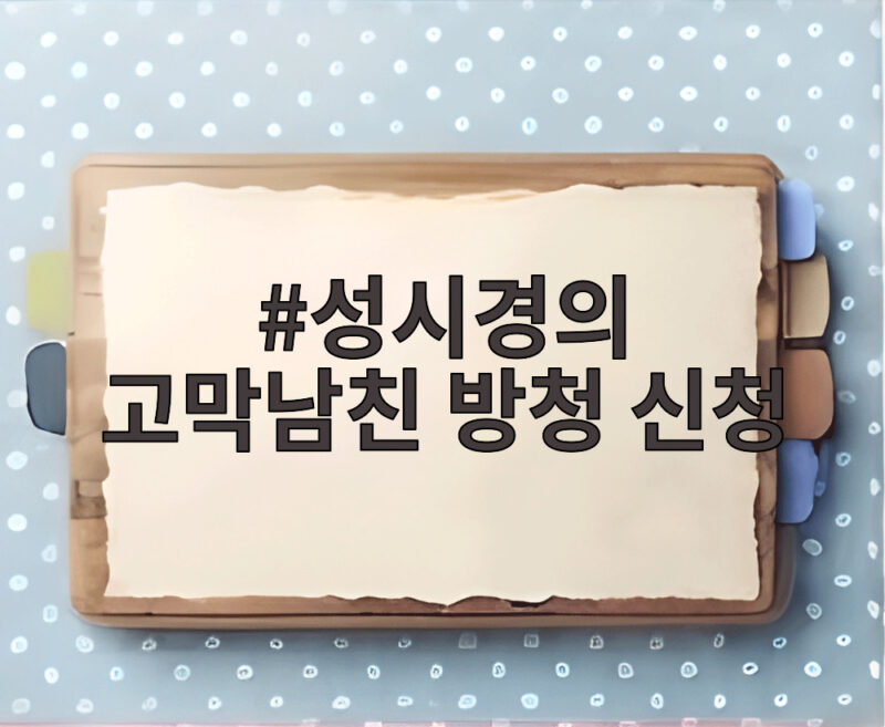 성시경의 고막남친 방청 신청