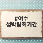 여수 섬박람회기간 여객선 반값과 주차 할인 혜택 총정리 여수 섬박람회기간