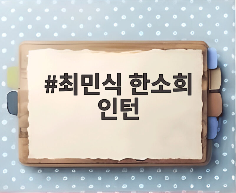 최민식 한소희 인턴