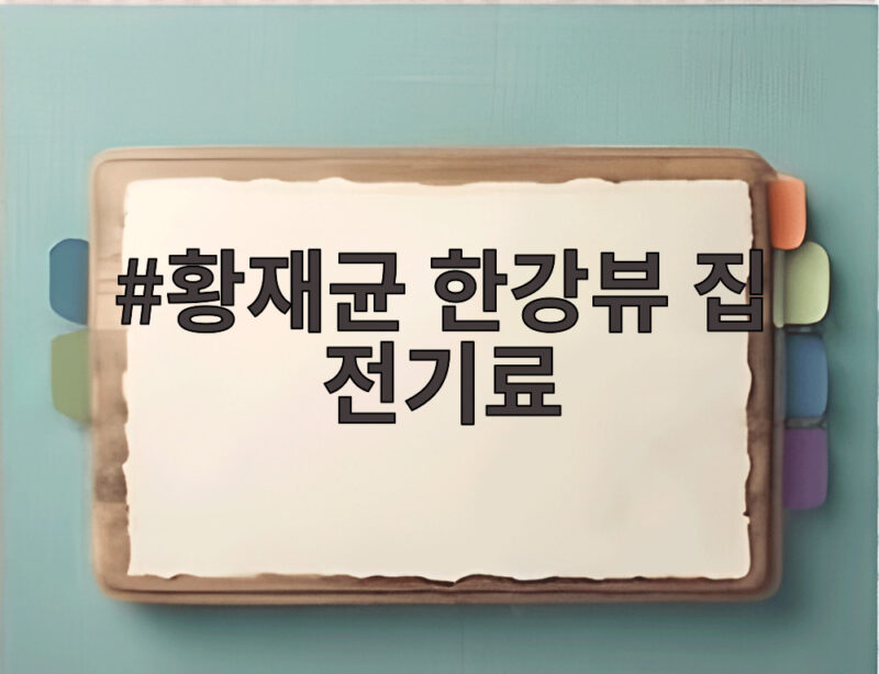 황재균 한강뷰 집 전기료 월 150만 원 얼음 냉장고 때문일까 1 황재균 한강뷰 집 전기료