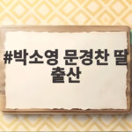 박소영 문경찬 딸 출산 감격의 첫 만남과 육아 준비 이야기 박소영 문경찬 딸 출산