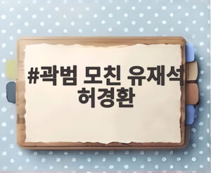곽범 모친 유재석 허경환