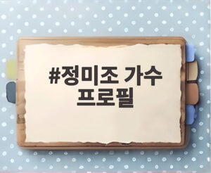정미조 가수 프로필