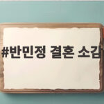 반민정 결혼 소감