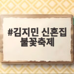 김지민 신혼집 불꽃축제
