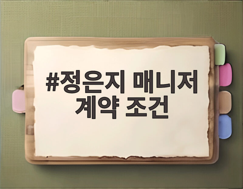 정은지 매니저 계약 조건 2년 설득 끝 동행 조건 성사 1 정은지 매니저 계약 조건