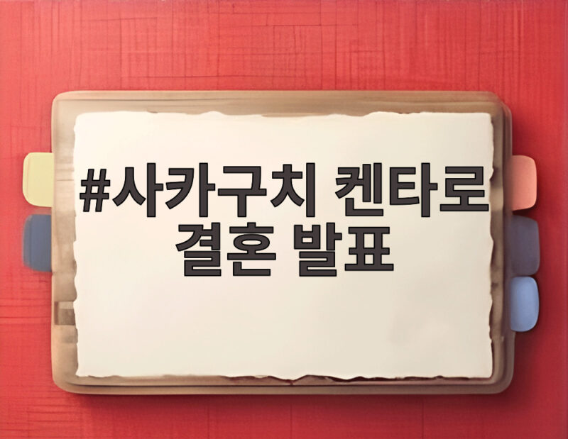 사카구치 켄타로 결혼 발표 비연예인과 품절남 대열 합류 1 사카구치 켄타로 결혼 발표