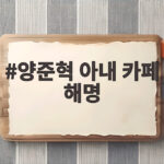양준혁 아내 카페 해명, 오픈식 갔다가 1년째 수습 중인 사연 양준혁 아내 카페 해명