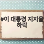 이 대통령 지지율 하락