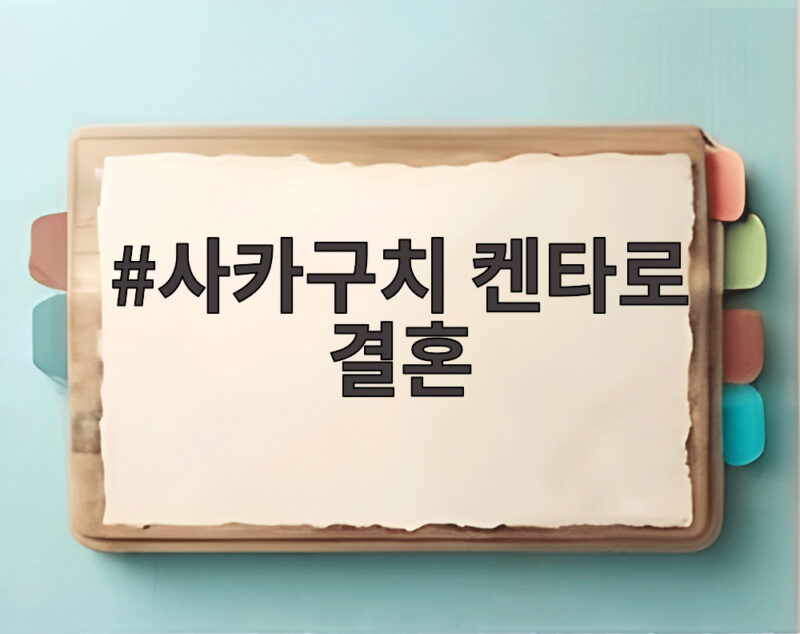 사카구치 켄타로 결혼 깜짝 발표 비연예인 예비신부 사생활 논란 1년만 1 사카구치 켄타로 결혼